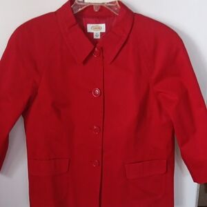 Talbots Vibrant Red Women's Trench Coat